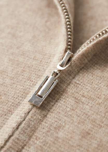 PREMIUM CASHMERE ZIPPER CARDIGAN