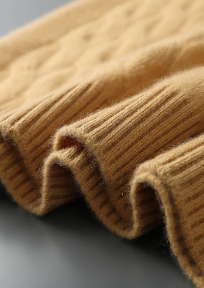 PREMIUM CASHMERE CABLE CREWNECK