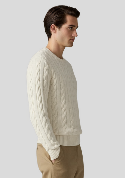 Pure Cashmere Cable-Knit Sweater