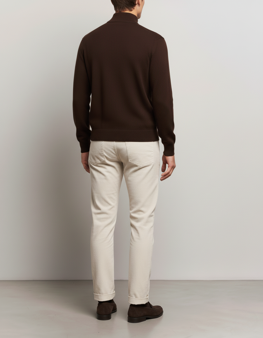 100% Merino Wool Half-Zip Sweater