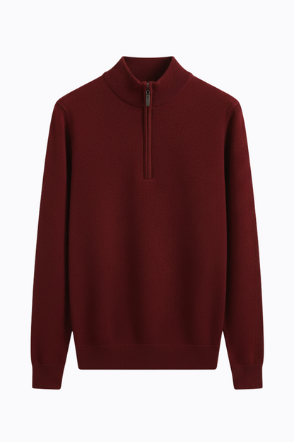 100% Merino Wool Half-Zip Sweater